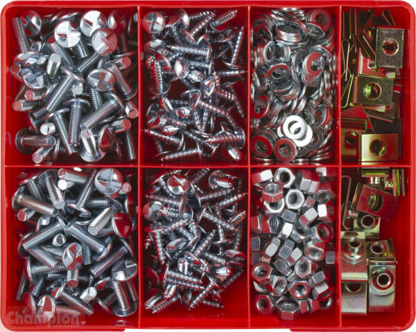 1158 Pieces CHAMPION MASTER KIT FLAT & SPRING STEEL WASHERS ASSORTMENT 