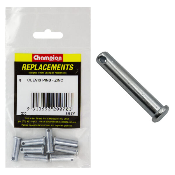8/Pack Champion C52-3 Clevis Pin 5/16 x 1" 